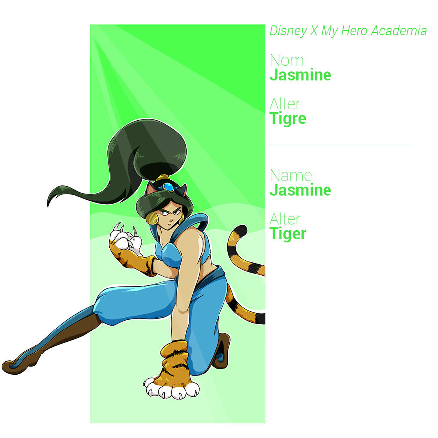 I Made 12 Disney Princesses With A Superpower, Inspired By My Hero Academia