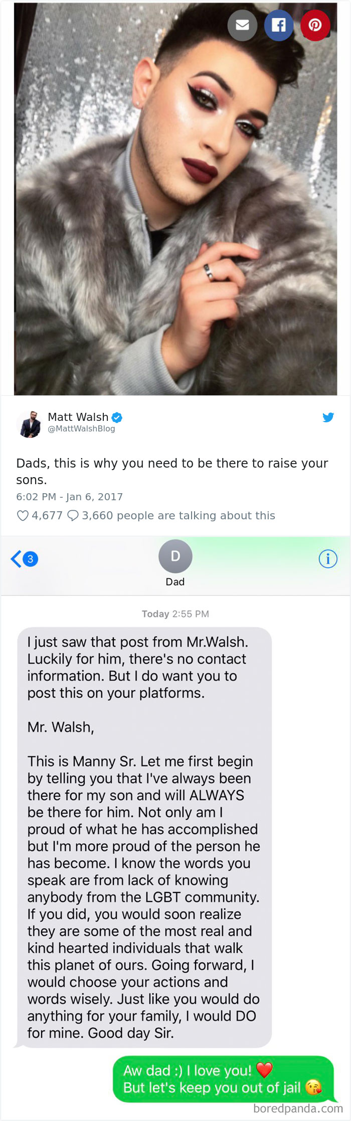 Father Of Maybelline’s First Male Model Shuts Up Homophobic A**hole With Brilliant Response