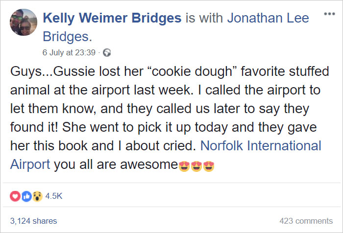 This Little Girl Lost Her Stuffed Toy At The Airport, And Got The Best Surprise From The The Airport Police This Little Girl Lost Her Stuffed Toy At The Airport, And Got The Best Surprise From The The Airport Police