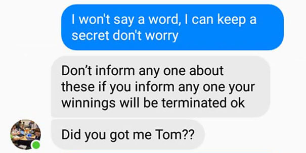 This Guy Received A Message Saying He'd Won $1.2M But Needs To Pay A Delivery Fee, So He Trolled The Scammer