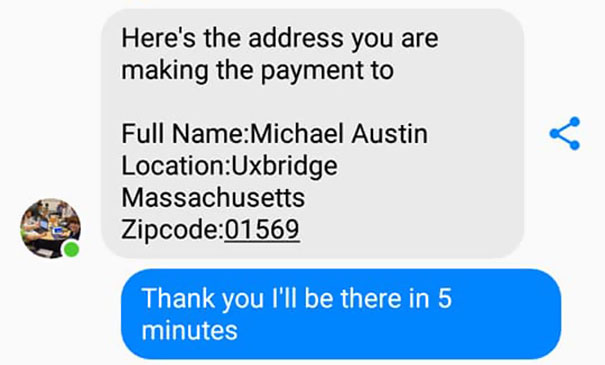 This Guy Received A Message Saying He'd Won $1.2M But Needs To Pay A Delivery Fee, So He Trolled The Scammer