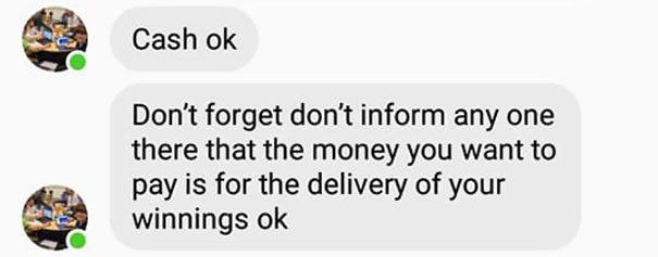 This Guy Received A Message Saying He'd Won $1.2M But Needs To Pay A Delivery Fee, So He Trolled The Scammer