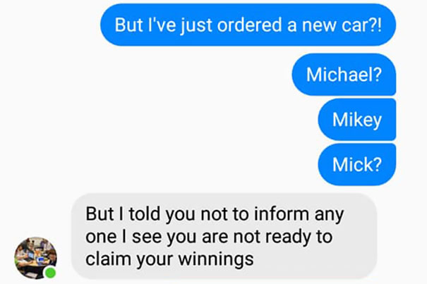 This Guy Received A Message Saying He'd Won $1.2M But Needs To Pay A Delivery Fee, So He Trolled The Scammer