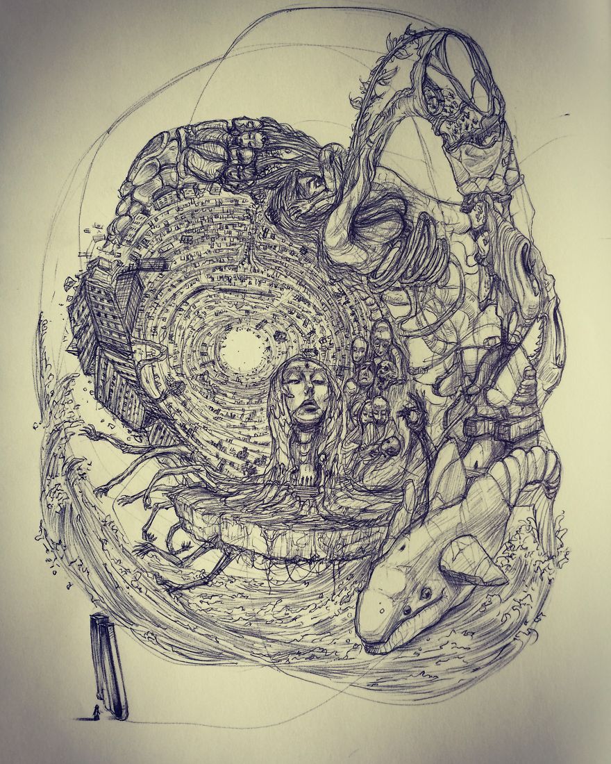 How This Drawing Turned From A Random Scribble To This