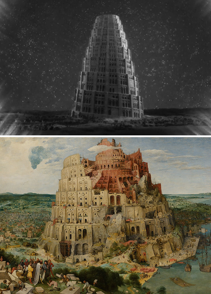 Movie: Metropolis (1927) vs. Painting: The Tower Of Babel (1563)