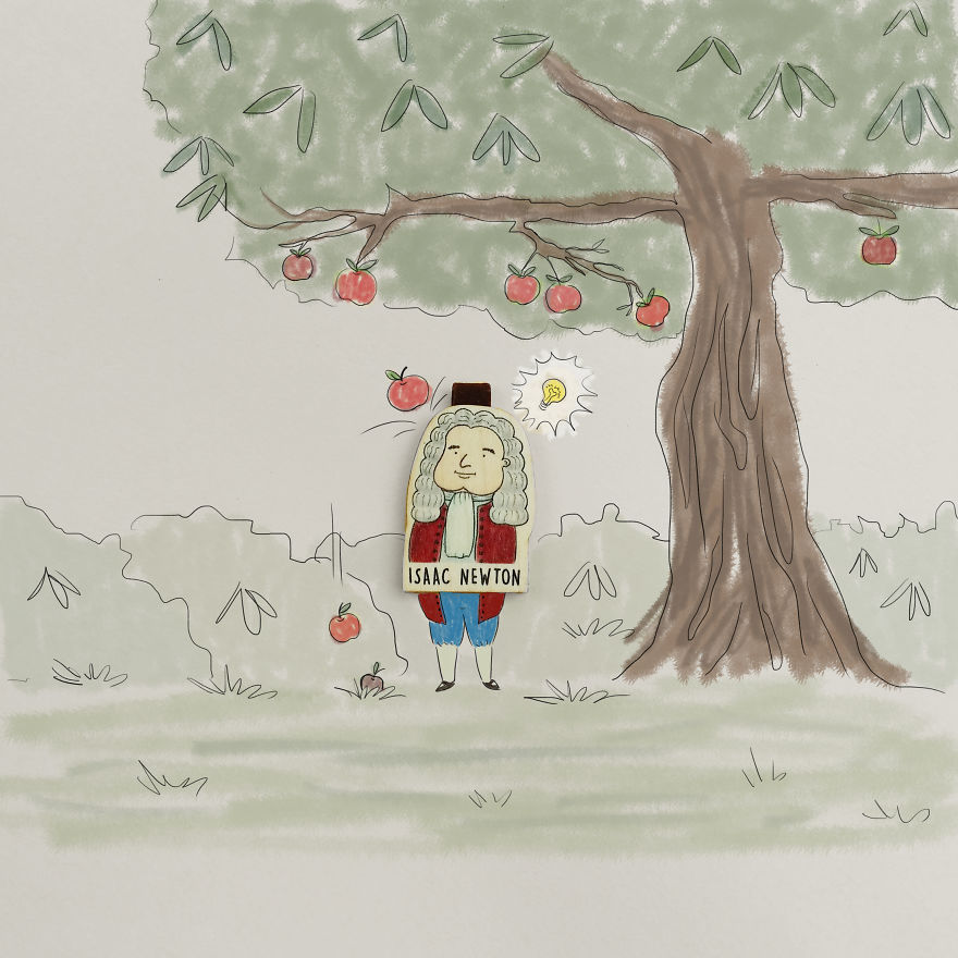 The Apple Thing? Never Happened. The Real Story According To Newton Himself Is That He Was Merely Looking Out The Window When He Happened To See The Fruit Drop