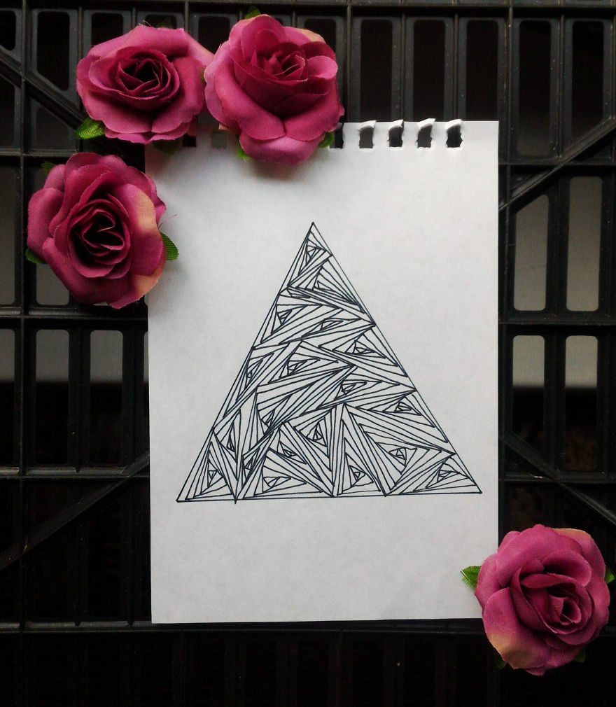 You Can Make These Optical Illusion Patterns Easily By Drawing Only Rectangles And Triangles