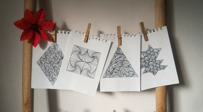 You Can Make These Optical Illusion Patterns Easily By Drawing Only Rectangles And Triangles