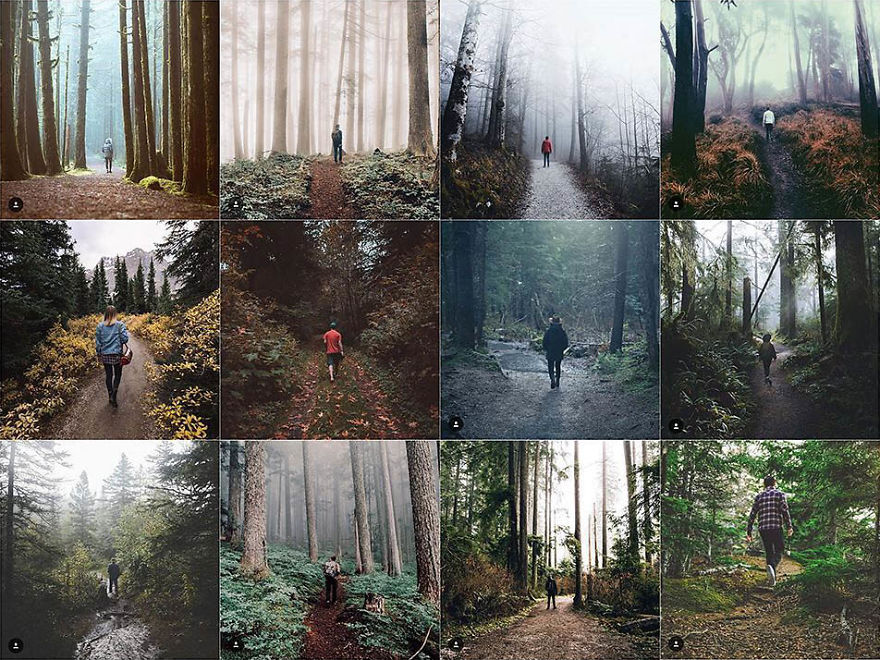 Person Centered On Path In The Woods