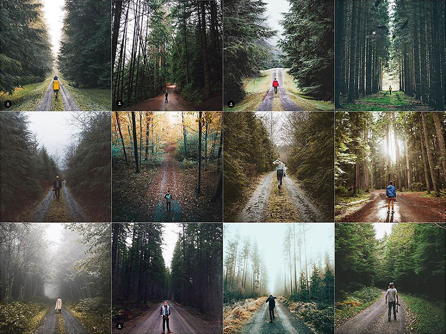 Person Centered In Front Of A Forest