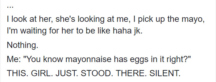 The Way This Vegan Reacted To A Subway Worker Telling Her That Mayonnaise Is Not Vegan Is Going Viral