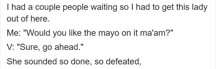 The Way This Vegan Reacted To A Subway Worker Telling Her That Mayonnaise Is Not Vegan Is Going Viral The Way This Vegan Reacted To A Subway Worker Telling Her That Mayonnaise Is Not Vegan Is Going Viral