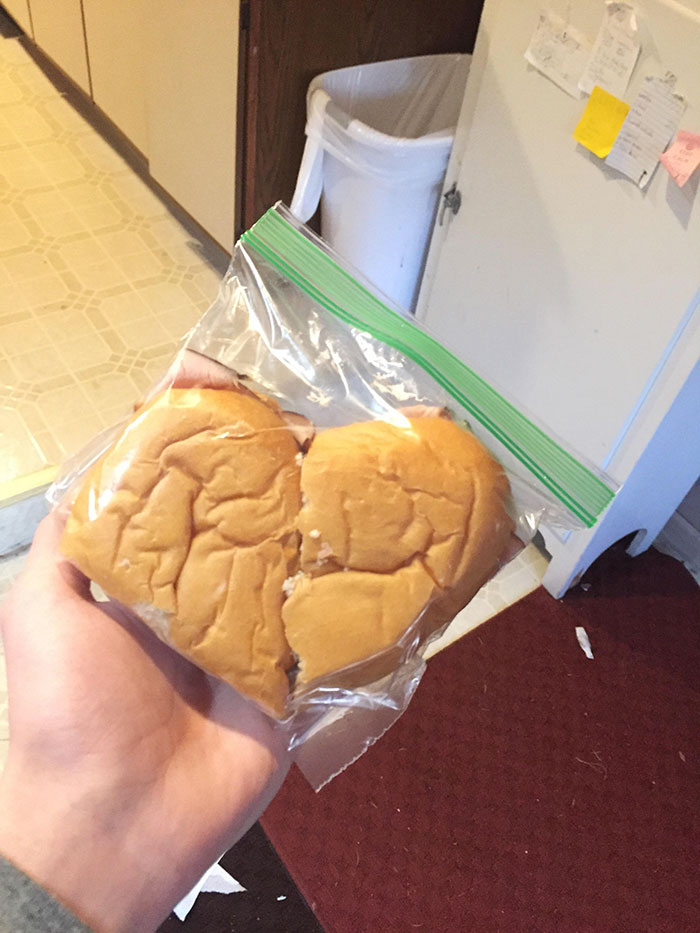 My Mom Always Cuts My Sandwiches And Arranges Them In A Heart Shape