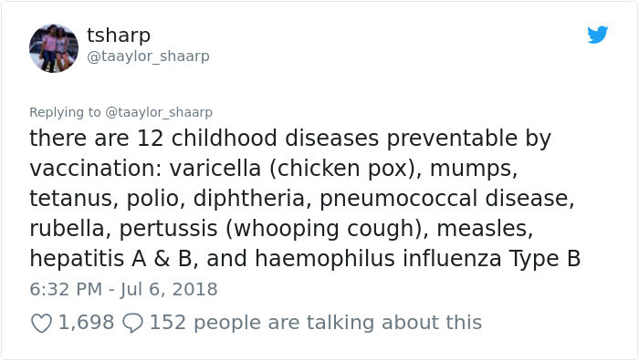 Girl Goes Viral On Twitter For Delivering All The Real Facts About Vaccines And People Can't Thank Her Enough Girl Goes Viral On Twitter For Delivering All The Real Facts About Vaccines And People Can't Thank Her Enough