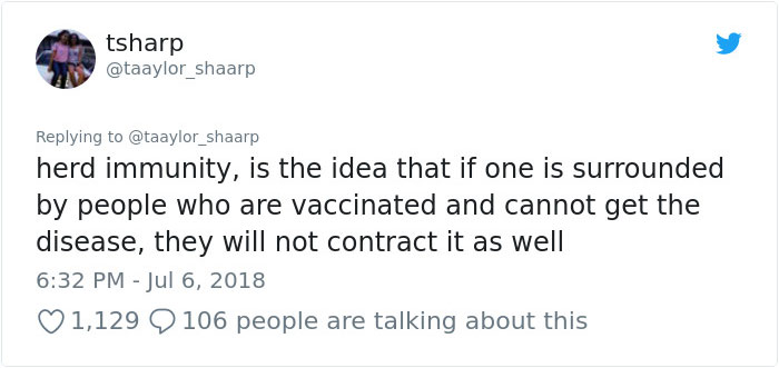 Girl Goes Viral On Twitter For Delivering All The Real Facts About Vaccines And People Can't Thank Her Enough Girl Goes Viral On Twitter For Delivering All The Real Facts About Vaccines And People Can't Thank Her Enough