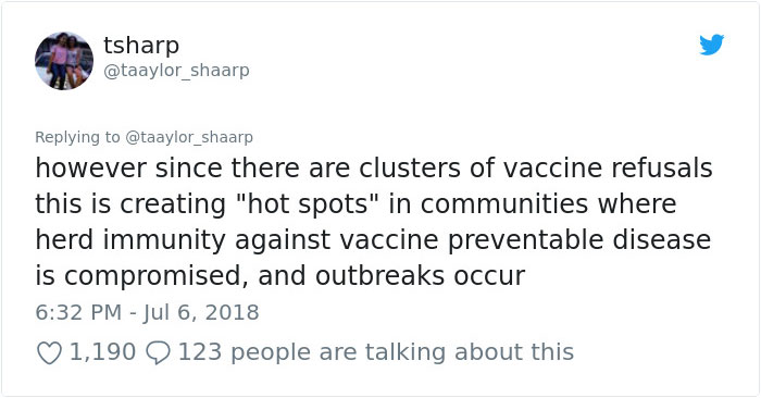 Girl Goes Viral On Twitter For Delivering All The Real Facts About Vaccines And People Can't Thank Her Enough Girl Goes Viral On Twitter For Delivering All The Real Facts About Vaccines And People Can't Thank Her Enough