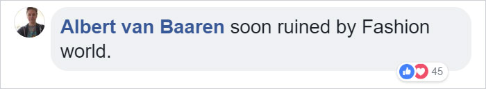 "Comment by Albert van Baaren on fashion and beauty industry's impact, with 45 likes. "Comment by Albert van Baaren on fashion and beauty industry's impact, with 45 likes.