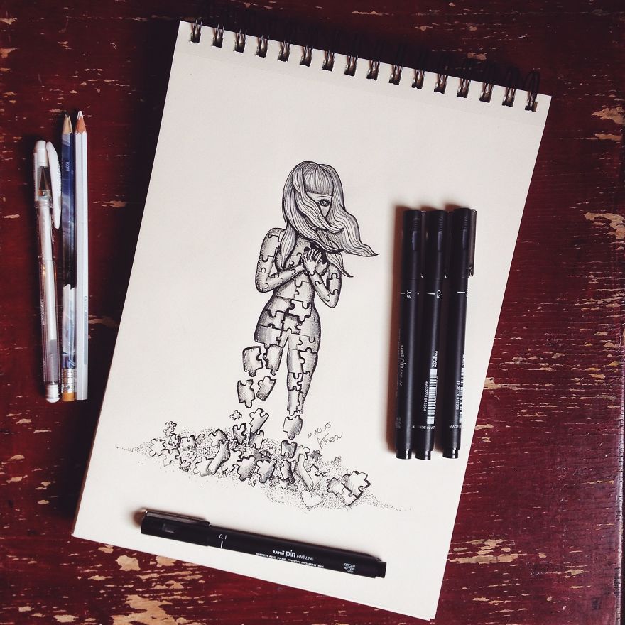 I Started With This Style Of Drawing Almost 3 Years Ago And Here Is My Progress