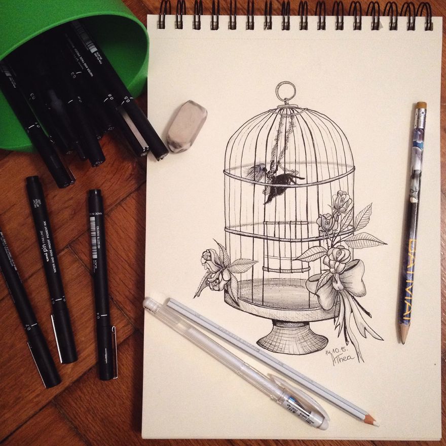 I Started With This Style Of Drawing Almost 3 Years Ago And Here Is My Progress