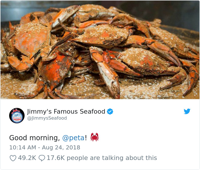 The Way This Local Seafood Restaurant Roasted PETA After They Posted A Sign Urging People Not To Eat Crabs Is Epic