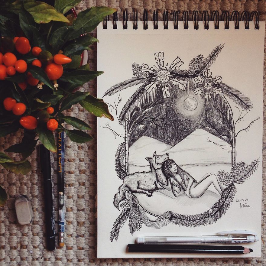 I Started With This Style Of Drawing Almost 3 Years Ago And Here Is My Progress