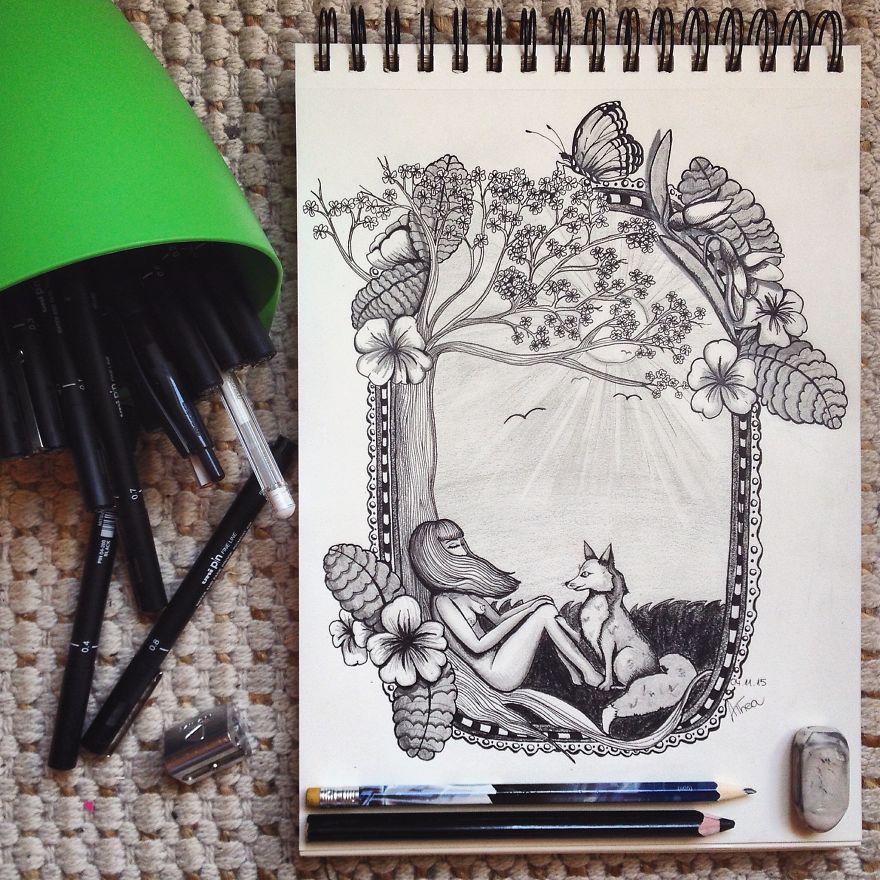 I Started With This Style Of Drawing Almost 3 Years Ago And Here Is My Progress