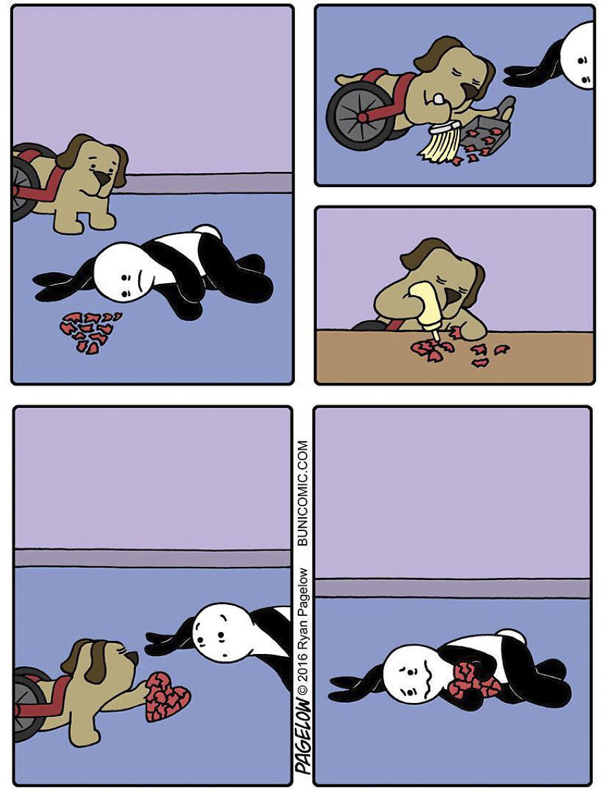 Cartoonist Puts A Cute Bunny In Dark Situations, And We Can't Get Enough