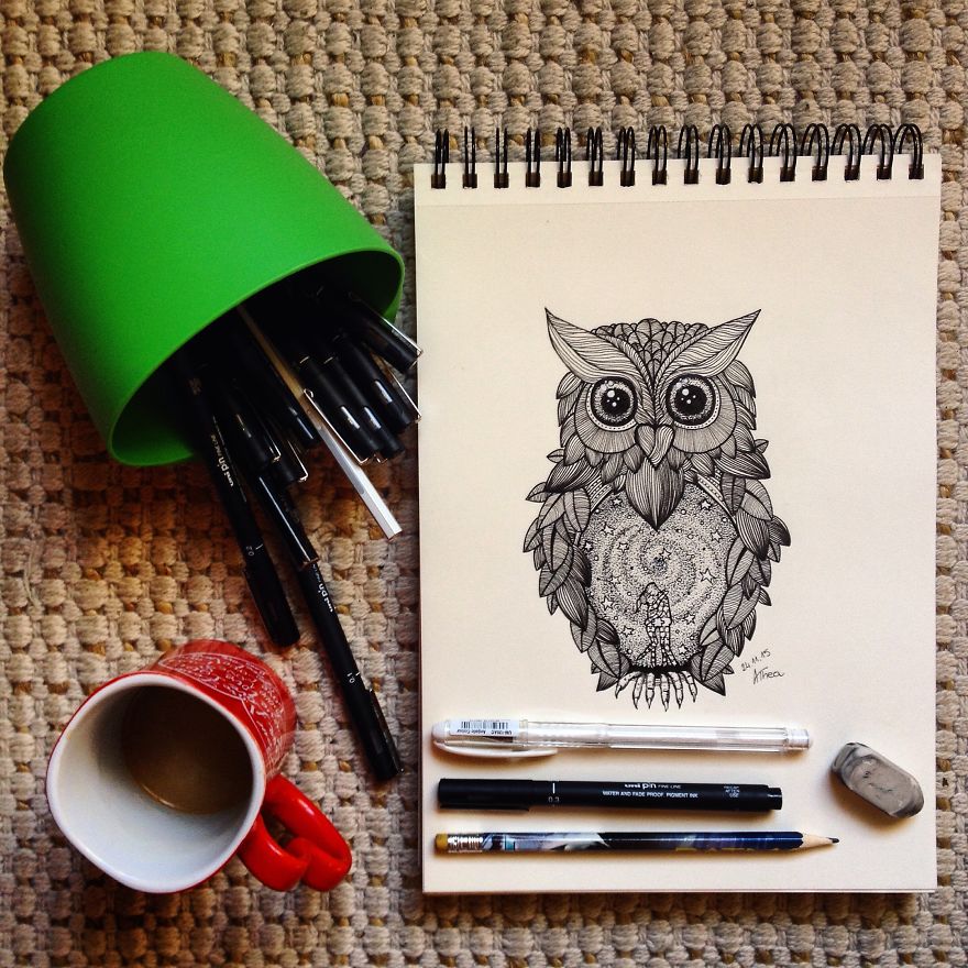 I Started With This Style Of Drawing Almost 3 Years Ago And Here Is My Progress