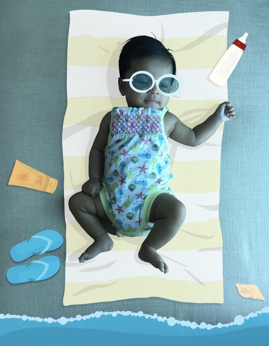 We Take Our Newborn Daughter On Adventures By Illustrating Her Pictures That We Make Every Week We Take Our Newborn Daughter On Adventures By Illustrating Her Pictures That We Make Every Week