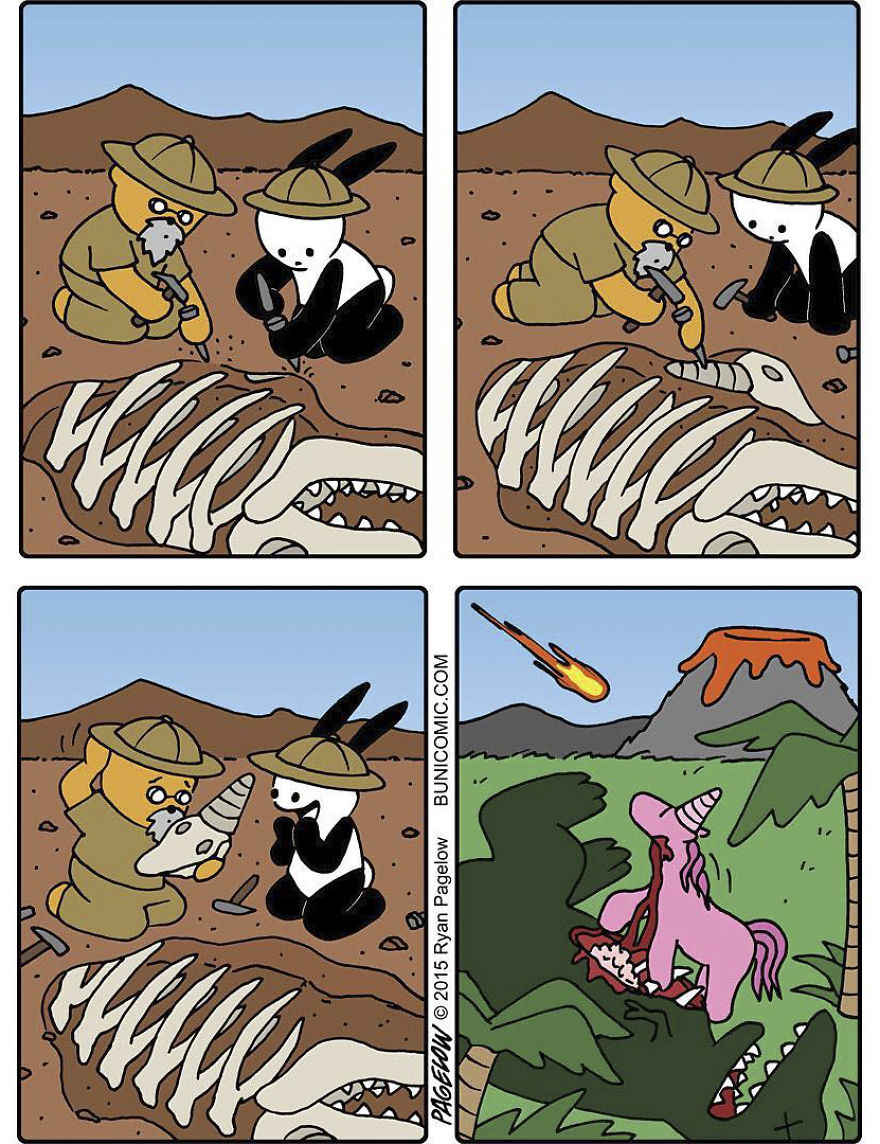 Cartoonist Puts A Cute Bunny In Dark Situations, And We Can't Get Enough