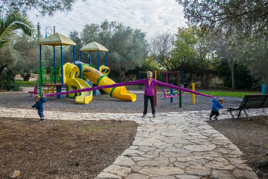 When Mom Of Twins Is Going With Them Alone To The Park