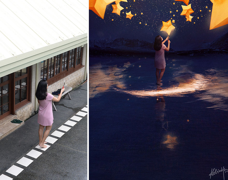 Before & After Pics Of Magical Scenes That I Took Around My Backyard