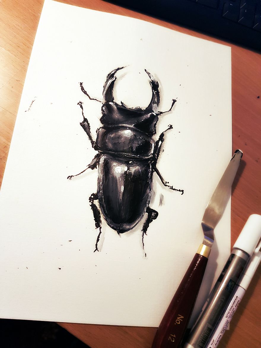 3D Insect Paintings And Watercolors Of Music Icons I've Produced Over The Years