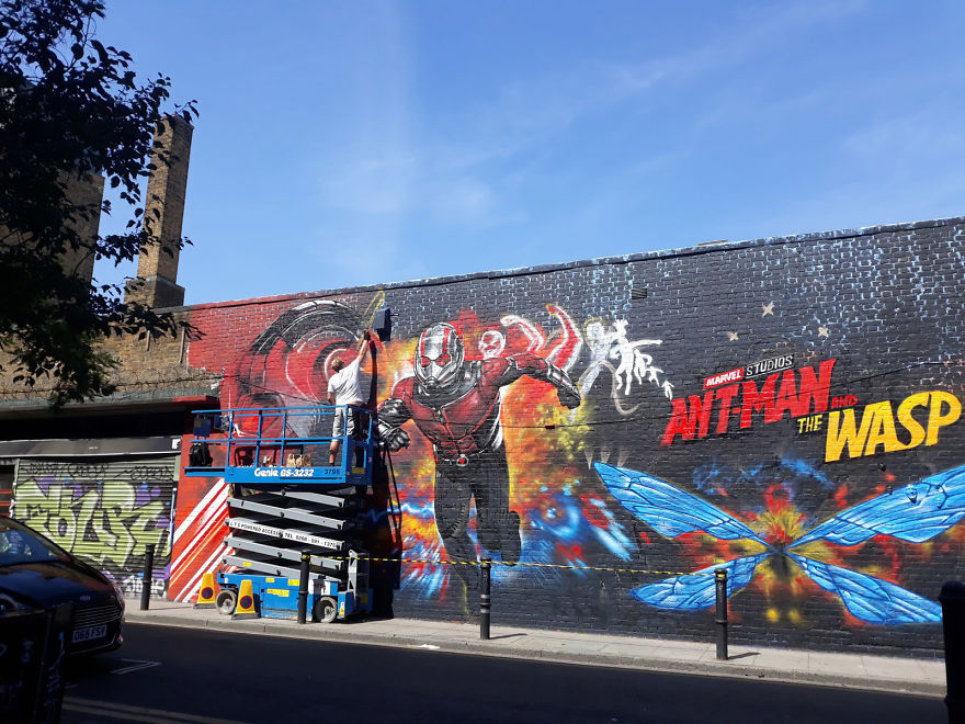 Huge New Mural Featuring Marvel Studio's Ant-Man And The Wasp From Jim Vision