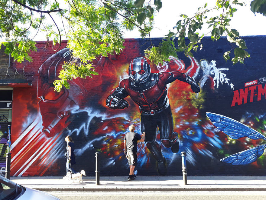 Huge New Mural Featuring Marvel Studio's Ant-Man And The Wasp From Jim Vision Huge New Mural Featuring Marvel Studio's Ant-Man And The Wasp From Jim Vision