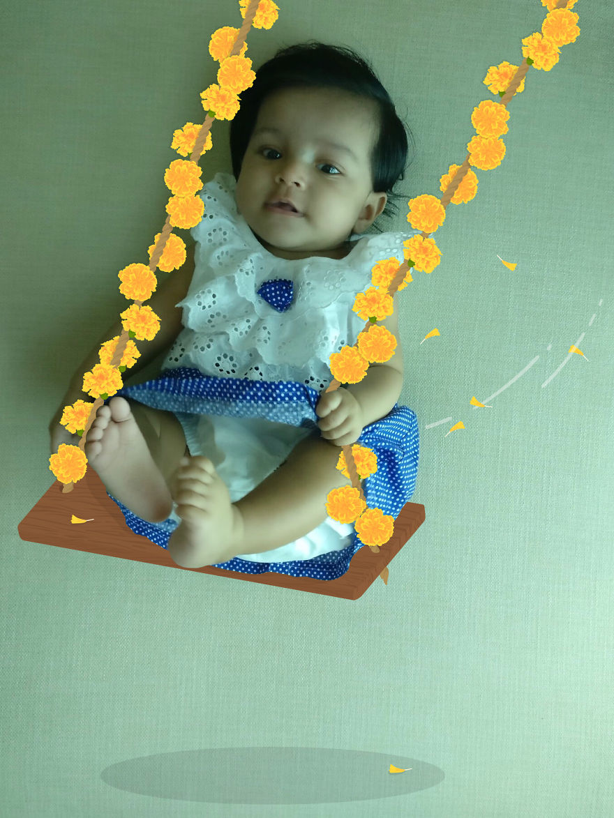 We Take Our Newborn Daughter On Adventures By Illustrating Her Pictures That We Make Every Week