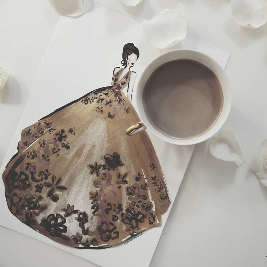 I Create Beautiful Watercolor Dresses