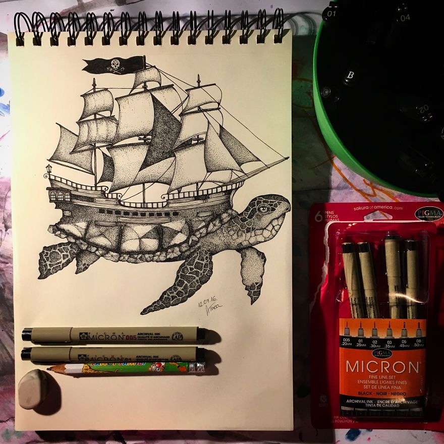 I Started With This Style Of Drawing Almost 3 Years Ago And Here Is My Progress