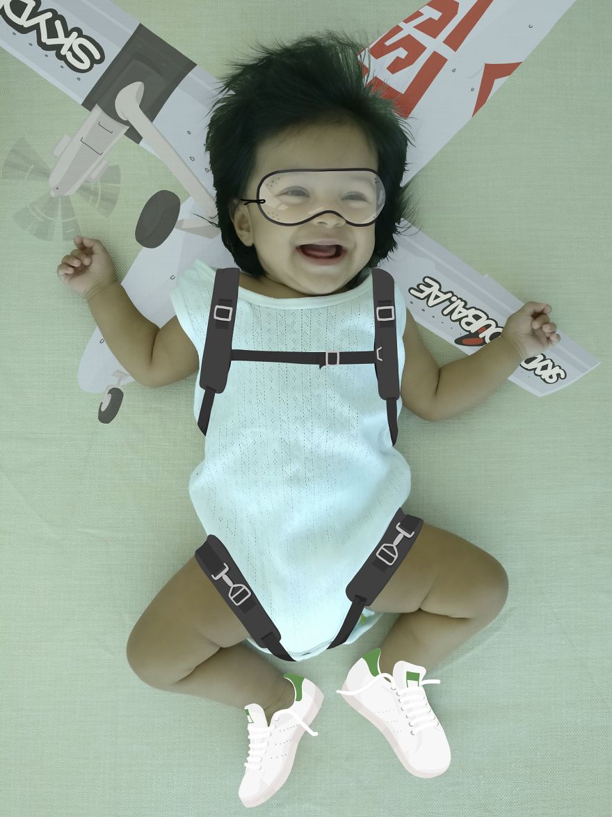 We Take Our Newborn Daughter On Adventures By Illustrating Her Pictures That We Make Every Week We Take Our Newborn Daughter On Adventures By Illustrating Her Pictures That We Make Every Week