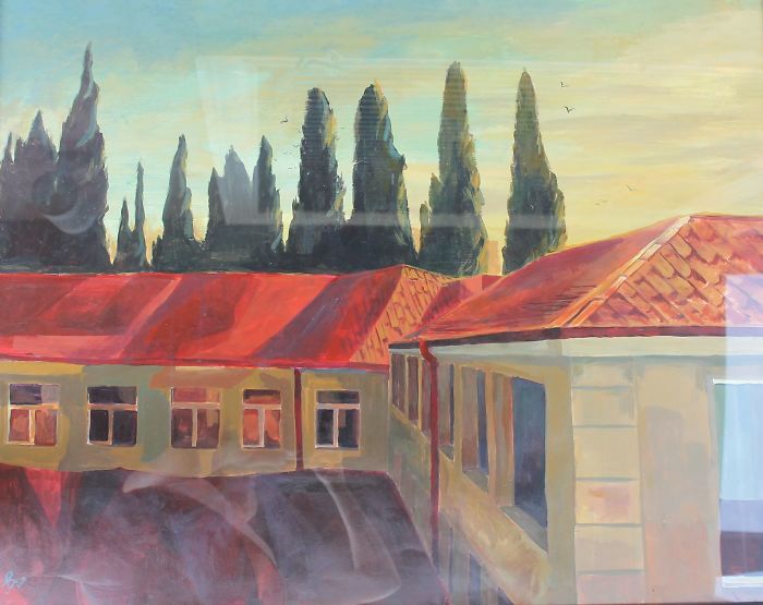 Landscape (Acrylic, Paper 90 X 60 Cm.)