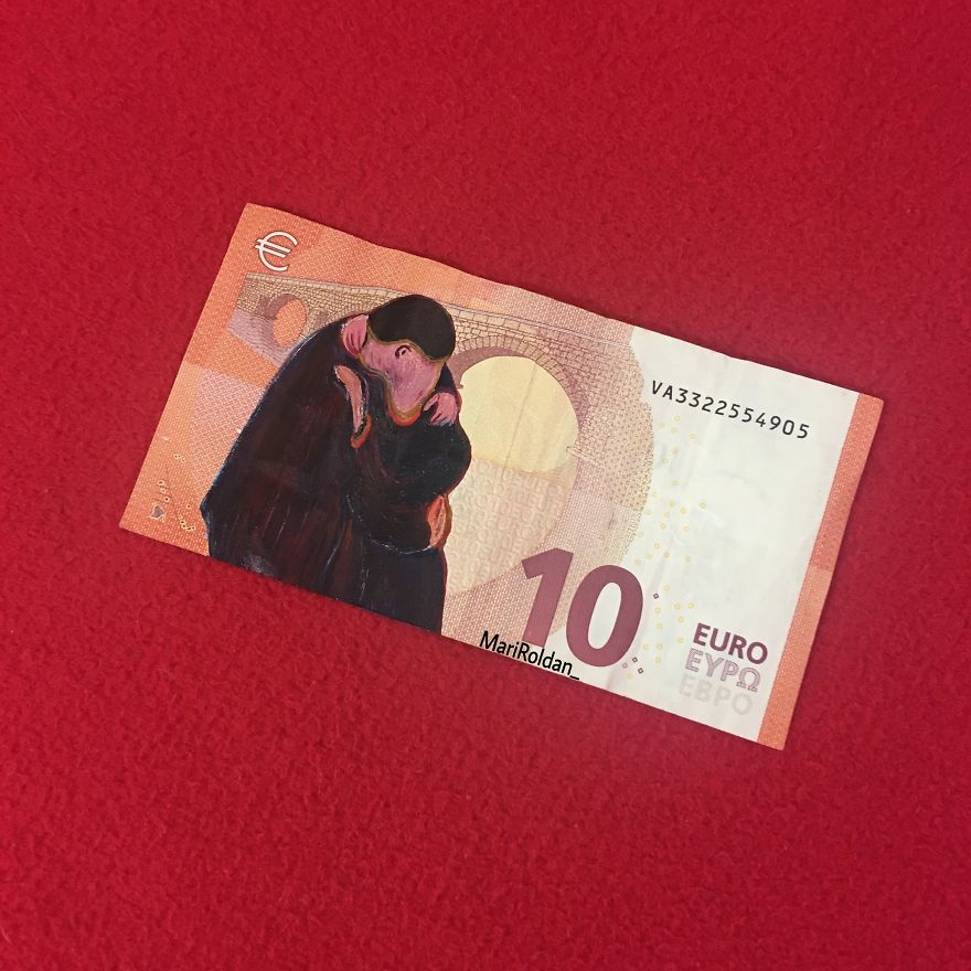 Mari Roldán The Young Artist Who Paints On Money