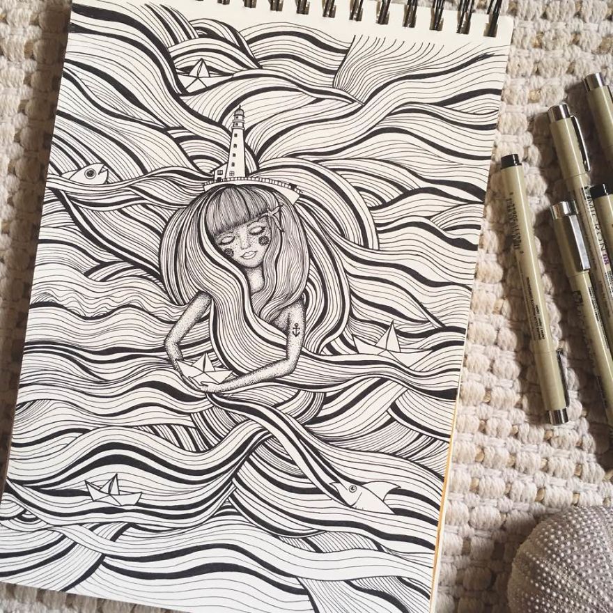 I Started With This Style Of Drawing Almost 3 Years Ago And Here Is My Progress