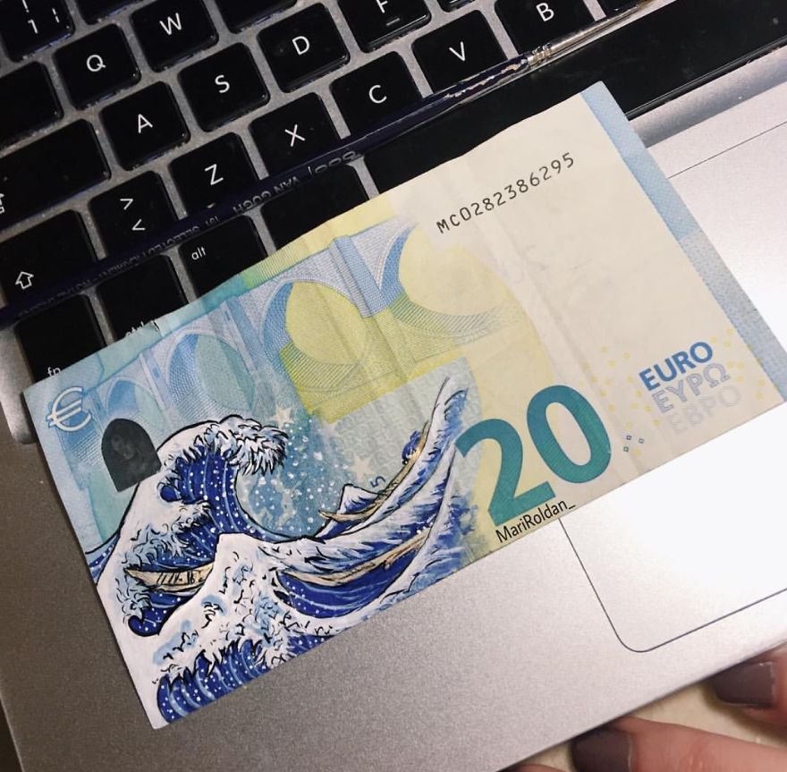Mari Roldán The Young Artist Who Paints On Money