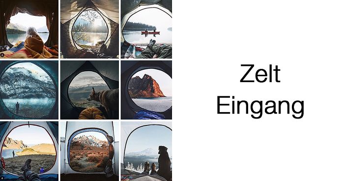 Jemand zeigt, dass die Fotos auf Instagram alle gleich aussehen
