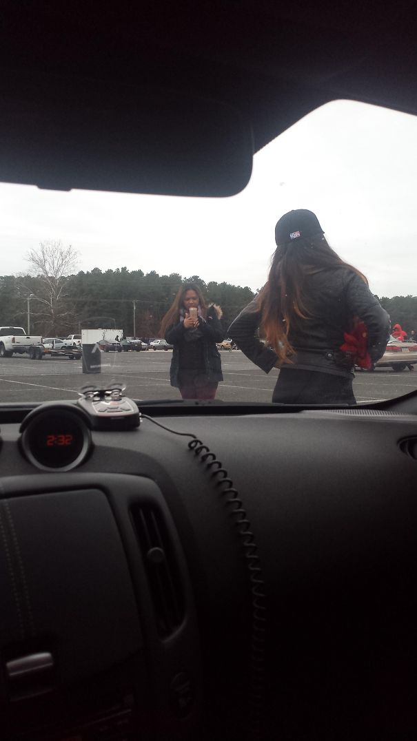 They Have No Clue I'm In The Car. Should I Honk?