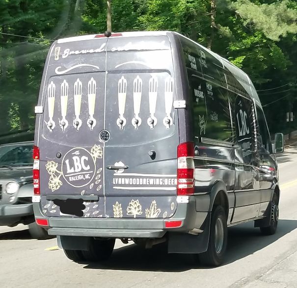 This Truck Passed Me With Actual Beer Taps On Its Back Doors
