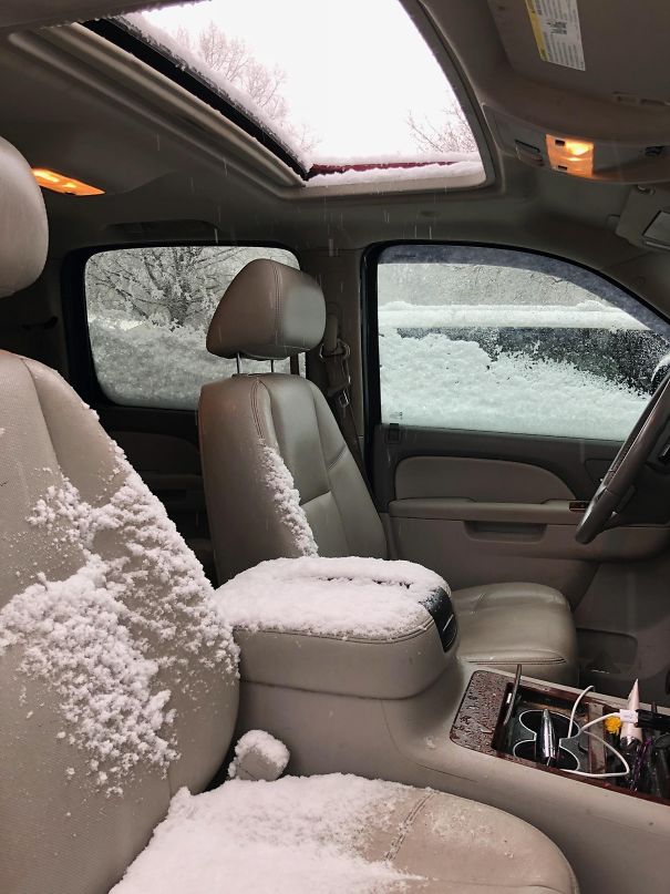 Sunroof Weather Yesterday. Today Ohio Reminds Me I Forgot To Close It