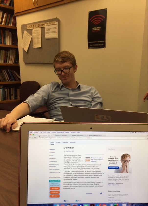 When You Stumble Upon Your Classmate's Side Modeling Gig...