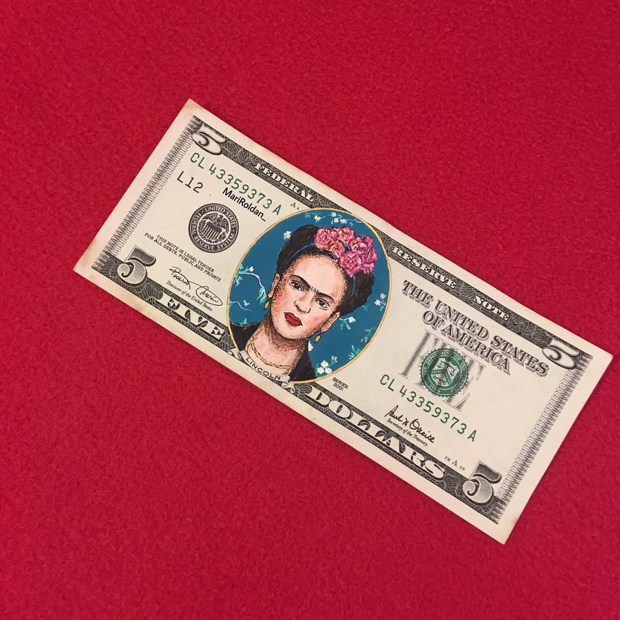 Mari Roldán The Young Artist Who Paints On Money