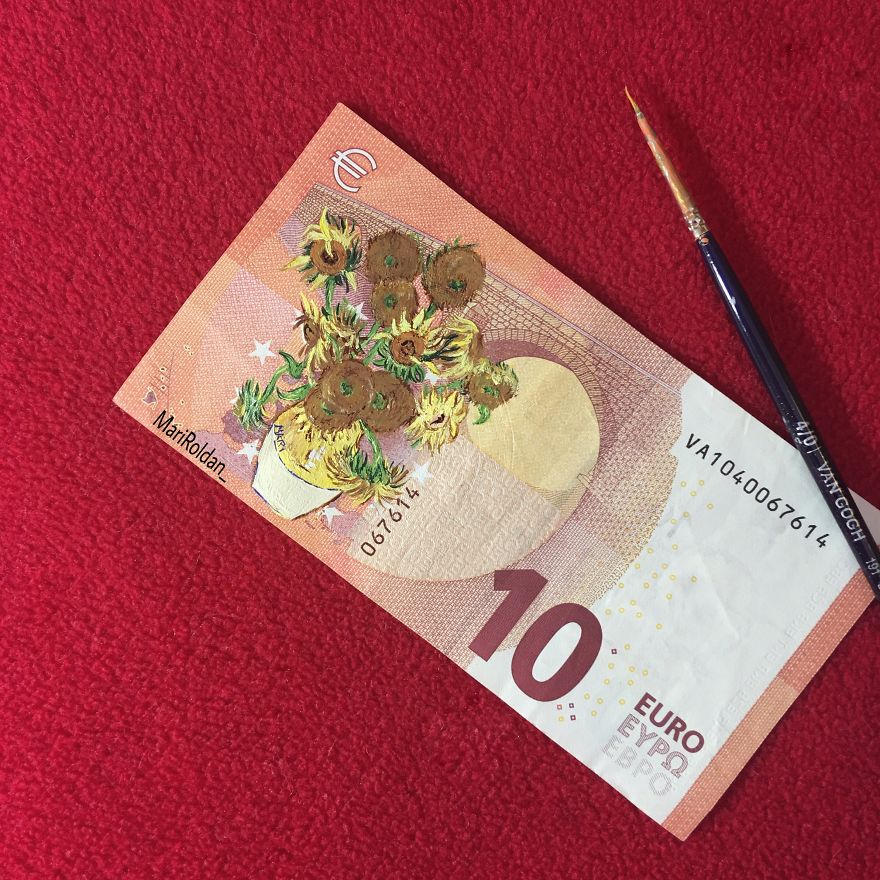 Mari Roldán The Young Artist Who Paints On Money